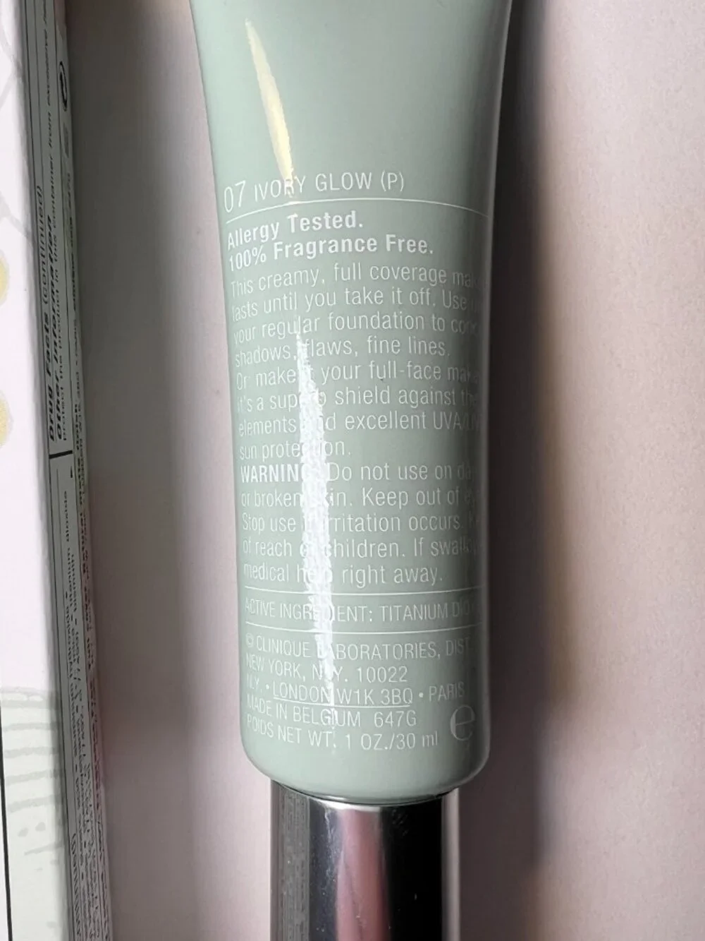 Clinique Continuous Coverage Makeup SPF 15 Foundation Concealer 07 Ivory Glow